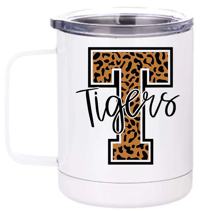 T Letter Tigers Front & Back 12oz Stainless Steel Tumbler Cup