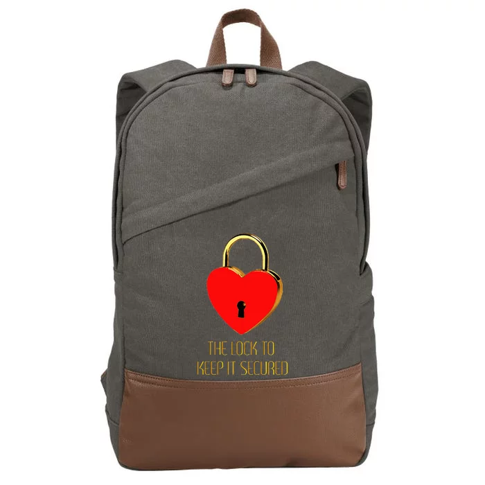 The Lock To Keep It Secured Cotton Canvas Backpack