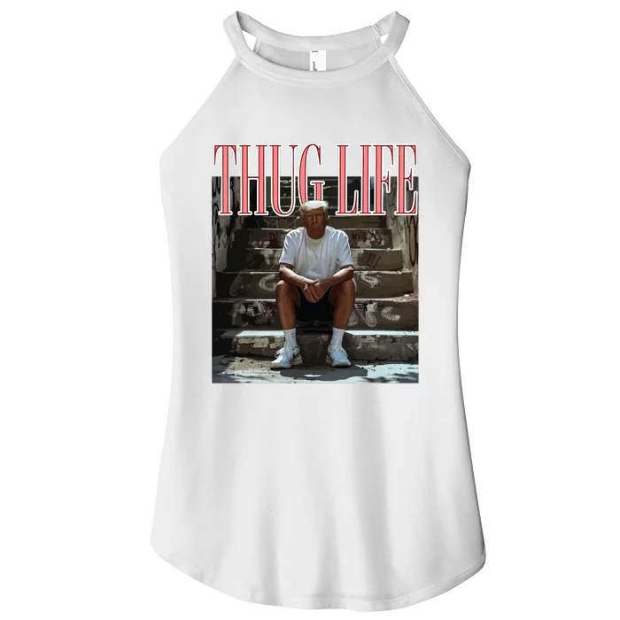 Thug Life Trump  Funny Trump Republican Women’s Perfect Tri Rocker Tank