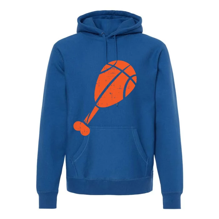 Turkey Leg Thanksgiving Day Cool Basketball Sport Player Great Gift Premium Hoodie