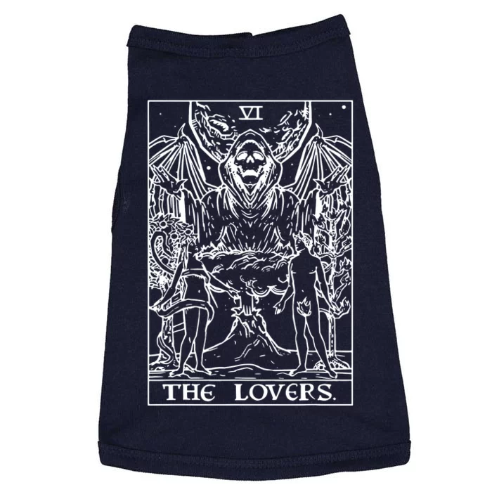 The Lovers Tarot Card Halloween Grim Reaper Gothic Horror Doggie Tank