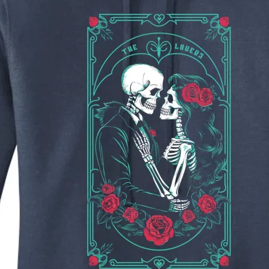 The Lovers Tarot Card Style Skeletons Gift Women's Pullover Hoodie