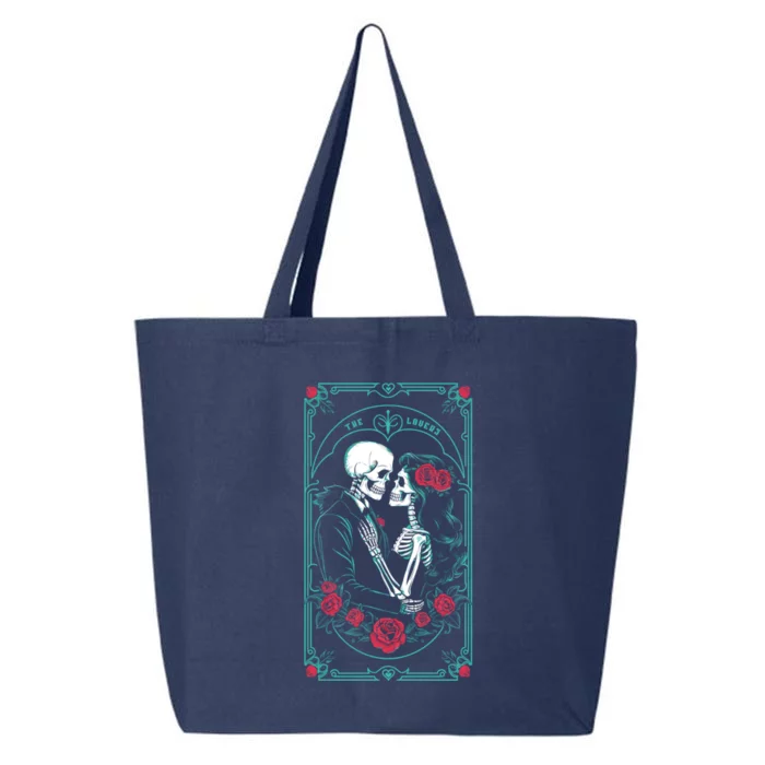 The Lovers Tarot Card Style Skeletons Gift 25L Jumbo Tote