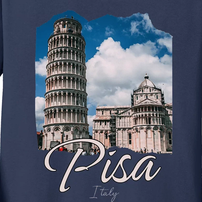 The Leaning Tower Of Pisa Souvenir Pisa Italy Kids Long Sleeve Shirt