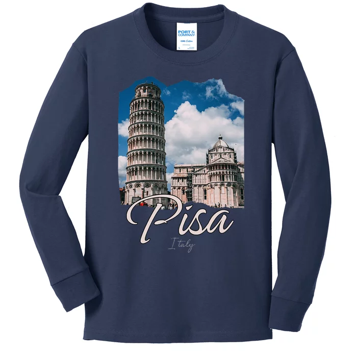 The Leaning Tower Of Pisa Souvenir Pisa Italy Kids Long Sleeve Shirt