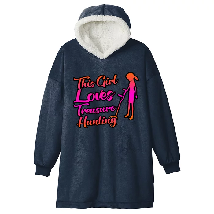 This Loves Treasurehunting Funny Gift Hooded Wearable Blanket