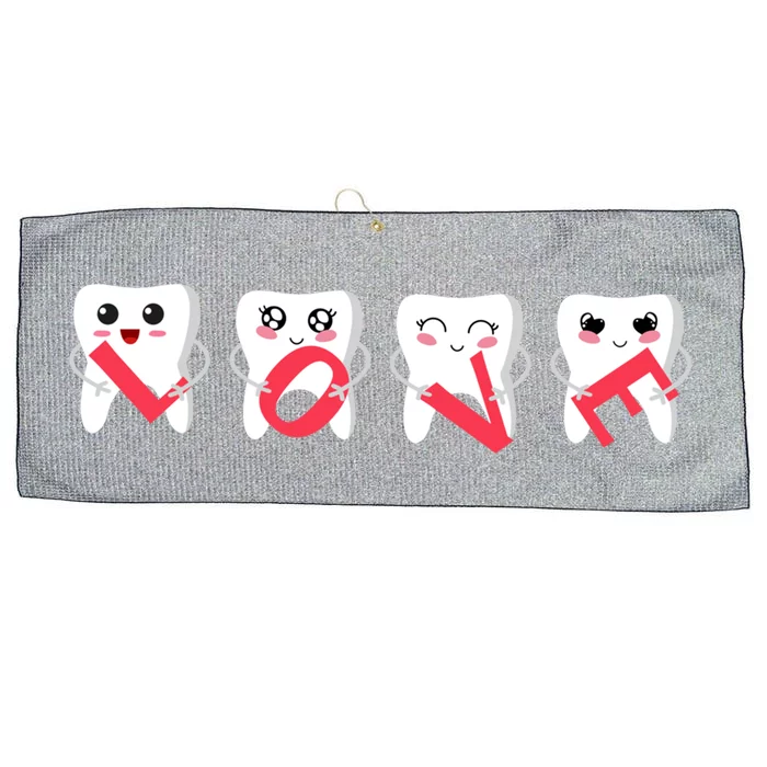 Tg Love Teeth Dentist Valentines Day Funny Gift Dental Assistant Gift Large Microfiber Waffle Golf Towel