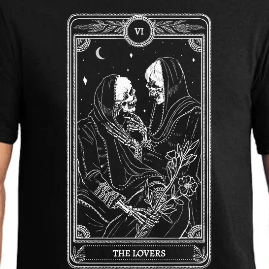 The Lover Tarot Card Valentine Goth Valentines Day Couple Pajama Set