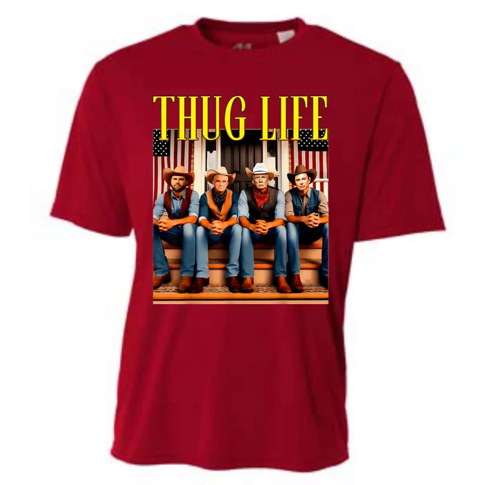 Thug Life Trump Vance Kennedy Elon Trump Squad Thug Life Cooling Performance Crew T-Shirt