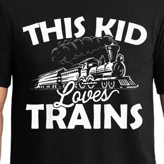 This Loves Trains Funny Trainspotter Model Railroad Pajama Set