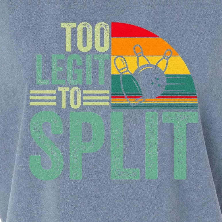 Too Ligit To Split Funny Bowlers & Bowling Player Garment-Dyed Women's Muscle Tee