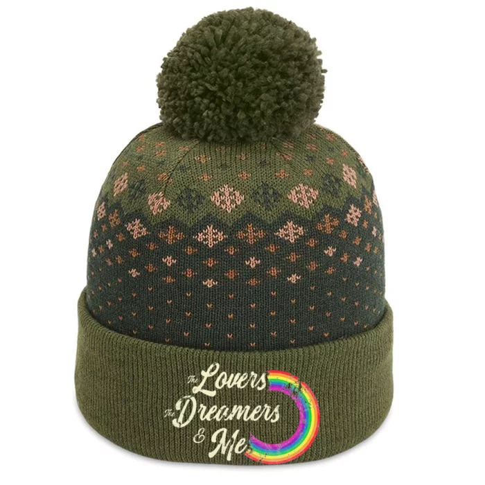 The Lovers The Dreamers And Me Rainbow The Baniff Cuffed Pom Beanie