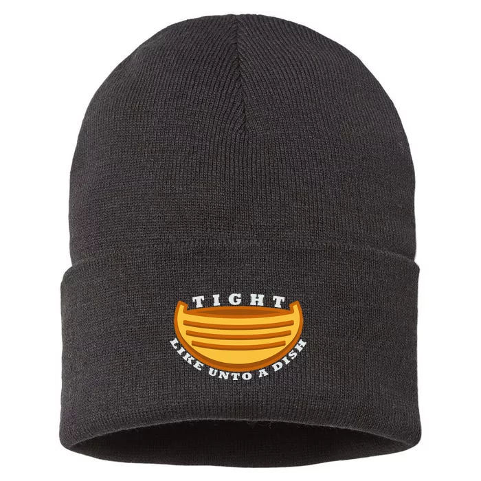 Tight Like Unto A Dish Funny Book Of Mormon LDS Sustainable Knit Beanie