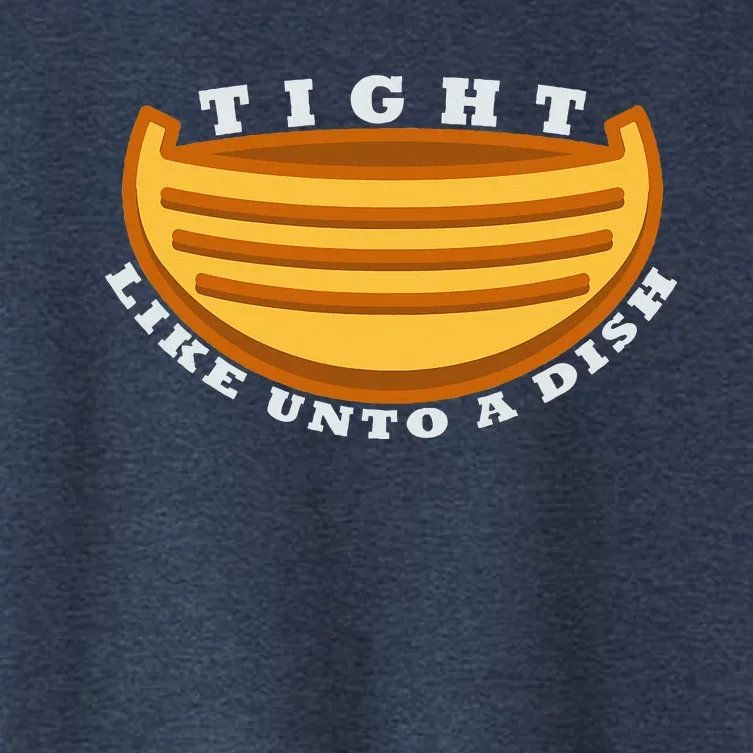 Tight Like Unto A Dish Funny Book Of Mormon LDS Women's Crop Top Tee