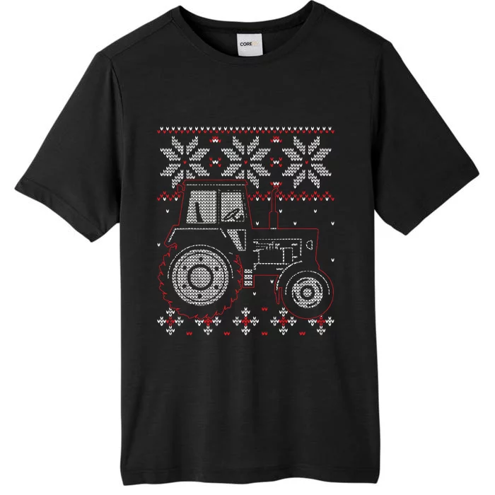 Tractor Lover Ugly Christmas Farmer Farming Xmas Gift ChromaSoft Performance T-Shirt