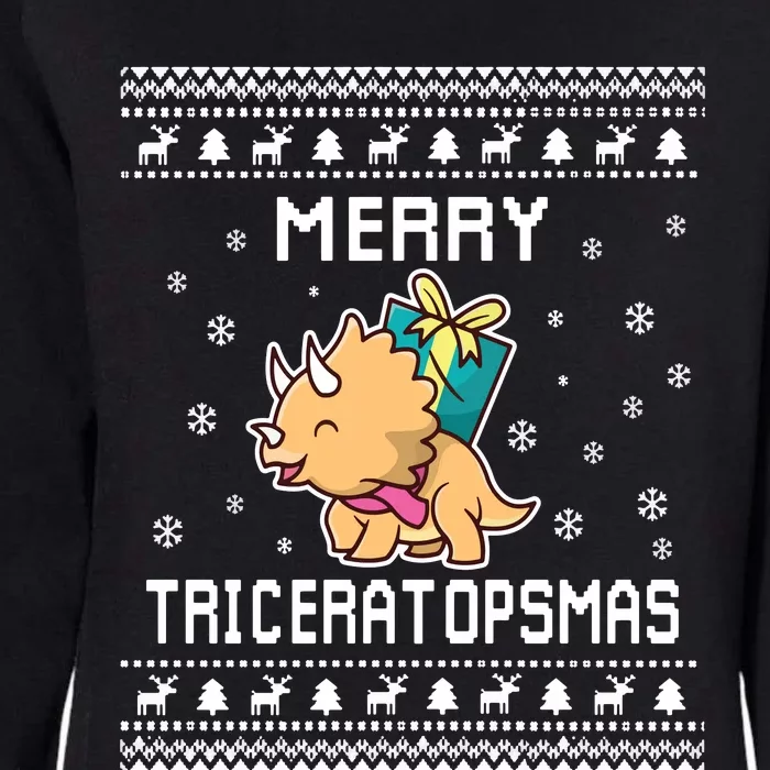 Triceratops Lover Ugly Christmas Sweater For Holidays Sweatshirt Womens California Wash Sweatshirt