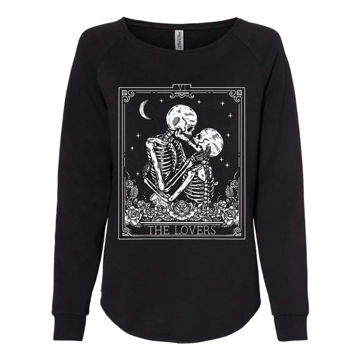 The Lovers Vintage Tarot Card Astrology Goth Halloween Women Womens California Wash Sweatshirt