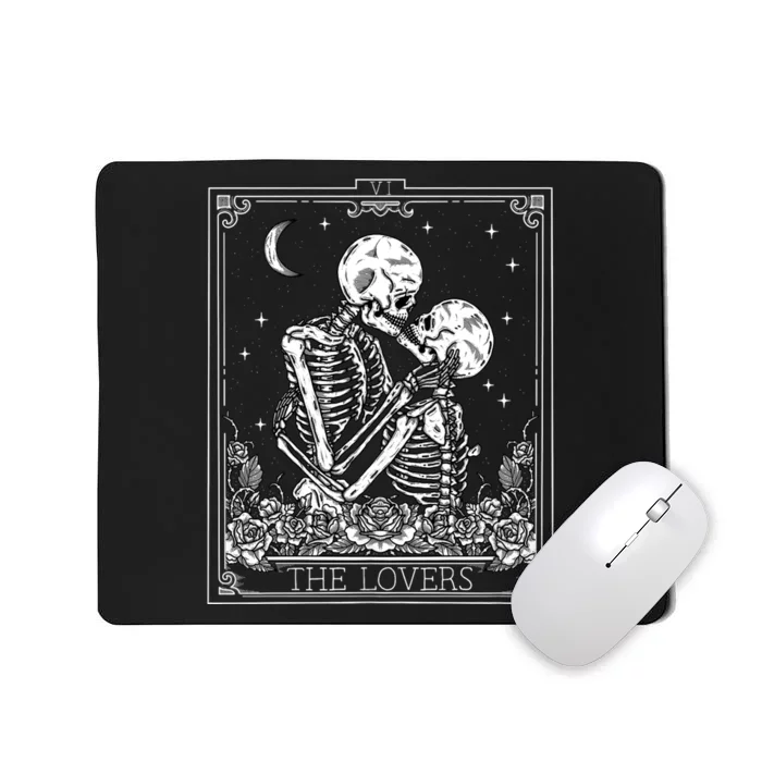 The Lovers Vintage Tarot Card Astrology Goth Halloween Women Mousepad