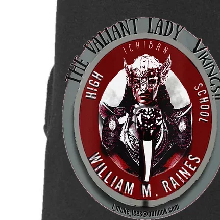 The LADY Vikings Of William Raines High School Doggie 3-End Fleece Hoodie