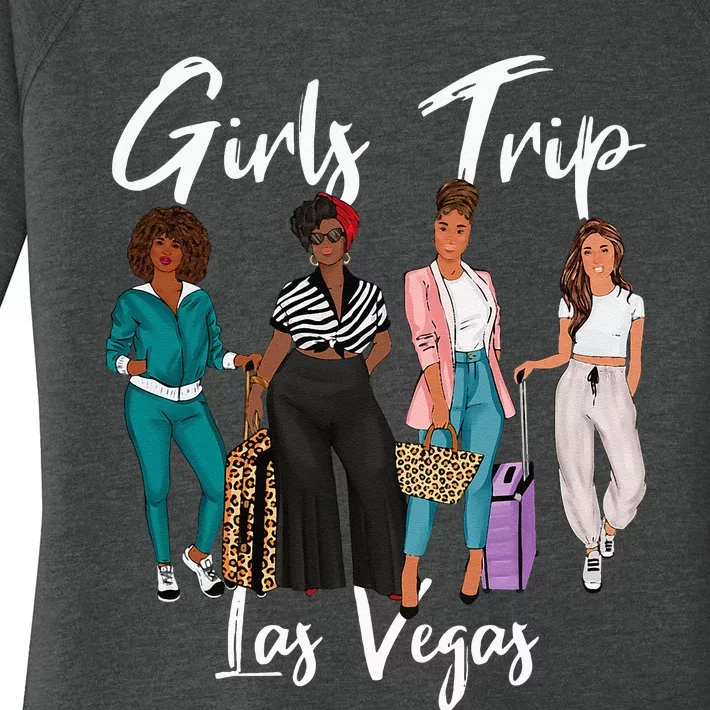 Trip Las Vegas For Melanin Afro Black Vacation Women Women's Perfect Tri Tunic Long Sleeve Shirt