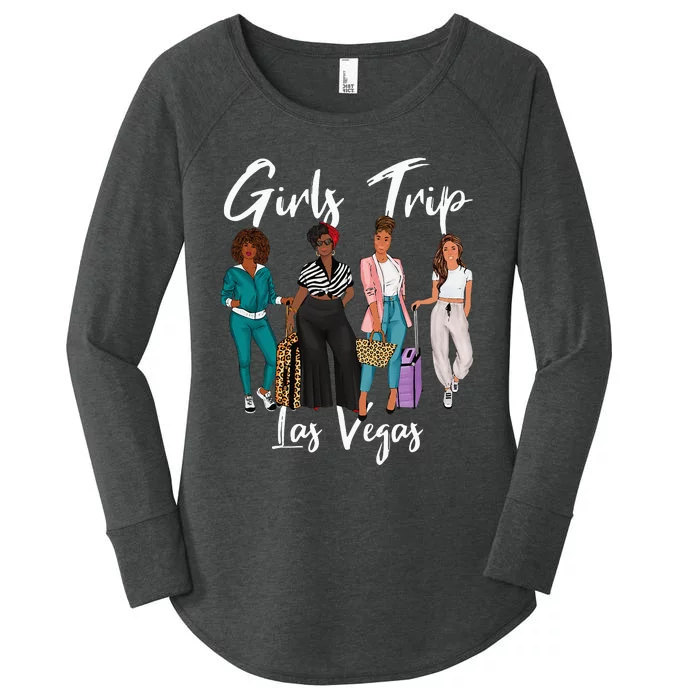 Trip Las Vegas For Melanin Afro Black Vacation Women Women's Perfect Tri Tunic Long Sleeve Shirt