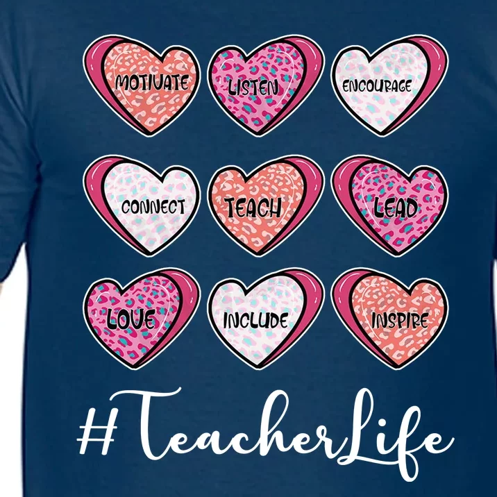 Teachers Life Valentines Day Heart Candy Comfort Colors T-Shirt