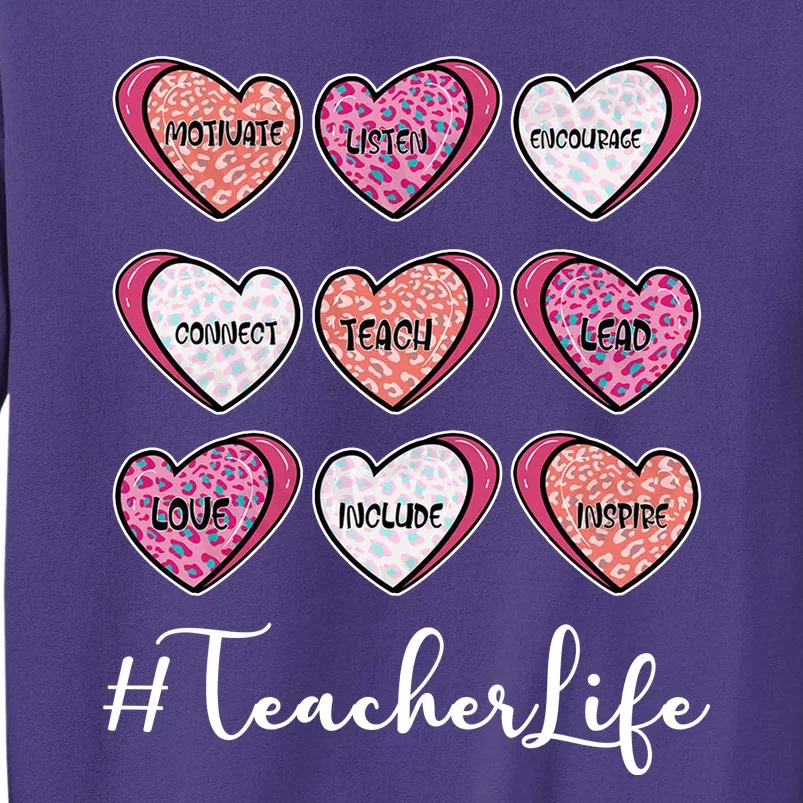 Teachers Life Valentines Day Heart Candy Sweatshirt