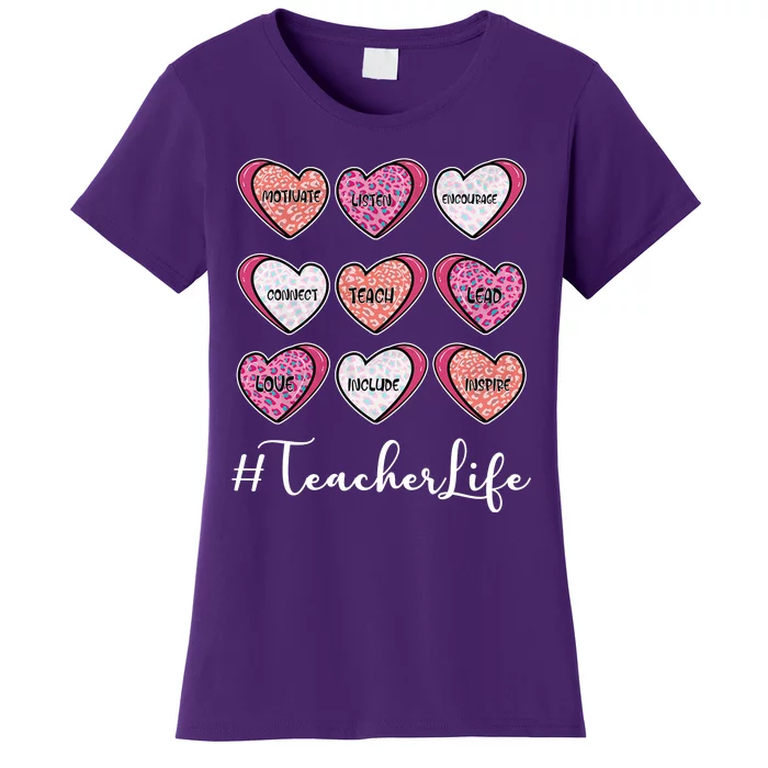 Teachers Life Valentines Day Heart Candy Women's T-Shirt