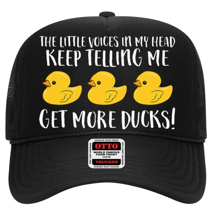 The Little Voices In My Head Keep High Crown Mesh Trucker Hat