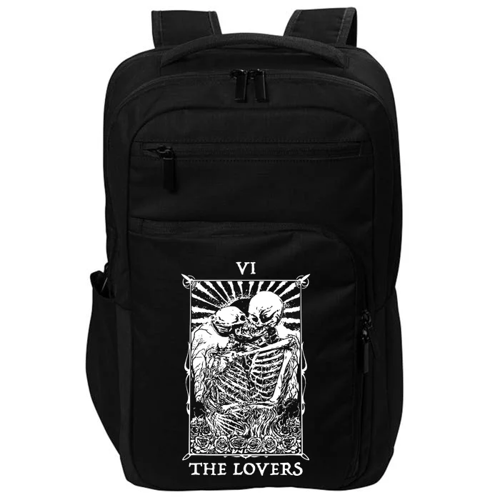 The Lovers Vintage Tarot Card Occult Skeletons Supernaturals Impact Tech Backpack