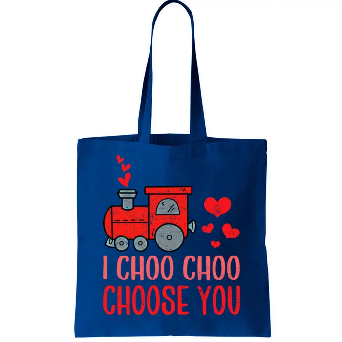 Train Lover Valentine's Day I Choo Train Choo Choose You Funny Gift Tote Bag