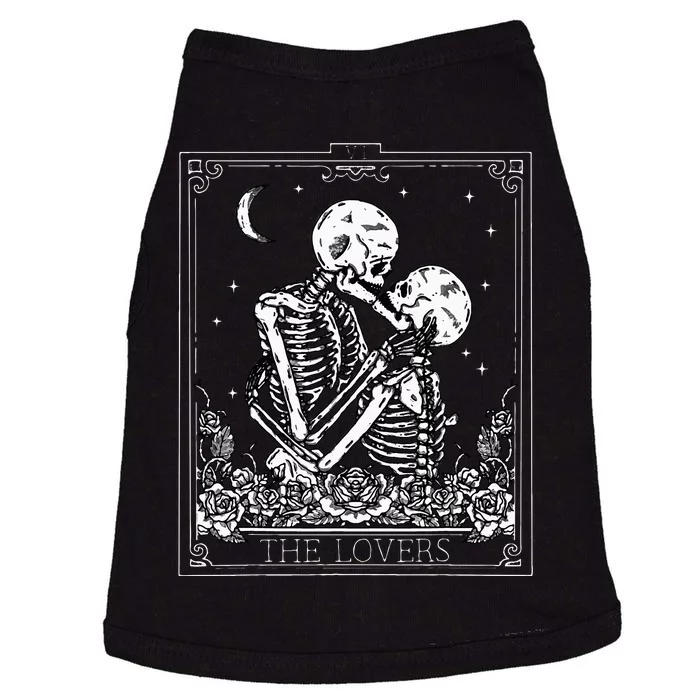 The Lovers Vintage Tarot Card Astrology Goth Halloween Women Doggie Tank