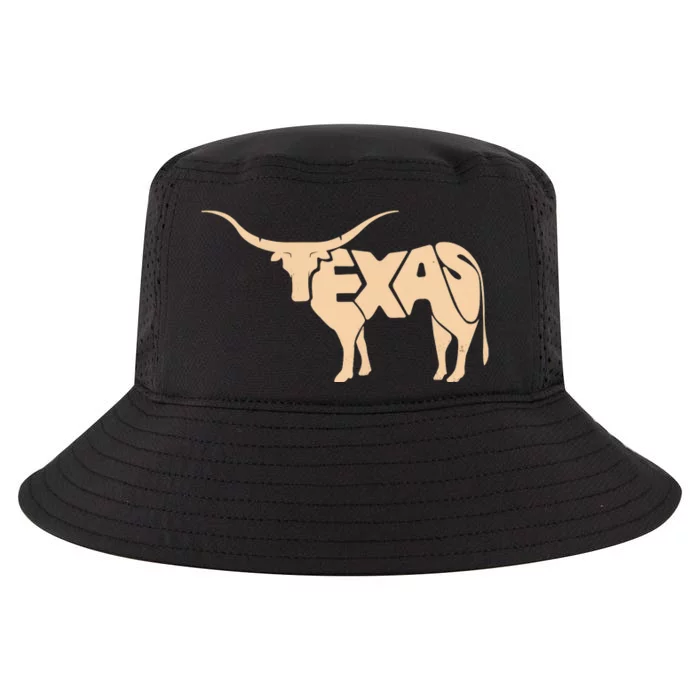 Texas Longhorn Word Art - Cool Animal Cool Comfort Performance Bucket Hat