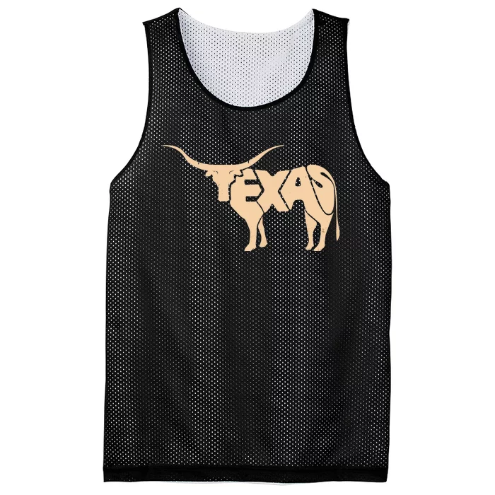 Texas Longhorn Word Art - Cool Animal Mesh Reversible Basketball Jersey Tank