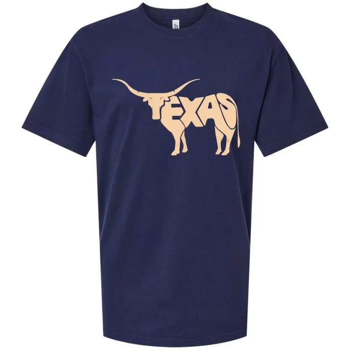 Texas Longhorn Word Art - Cool Animal Sueded Cloud Jersey T-Shirt