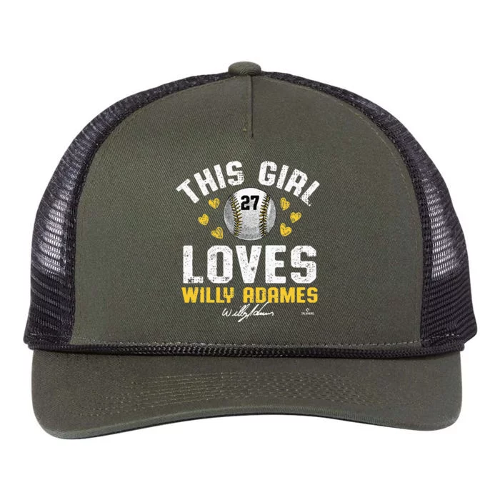 This Loves Willy Adames Milwaukee MLBPA Retro Rope Trucker Hat Cap