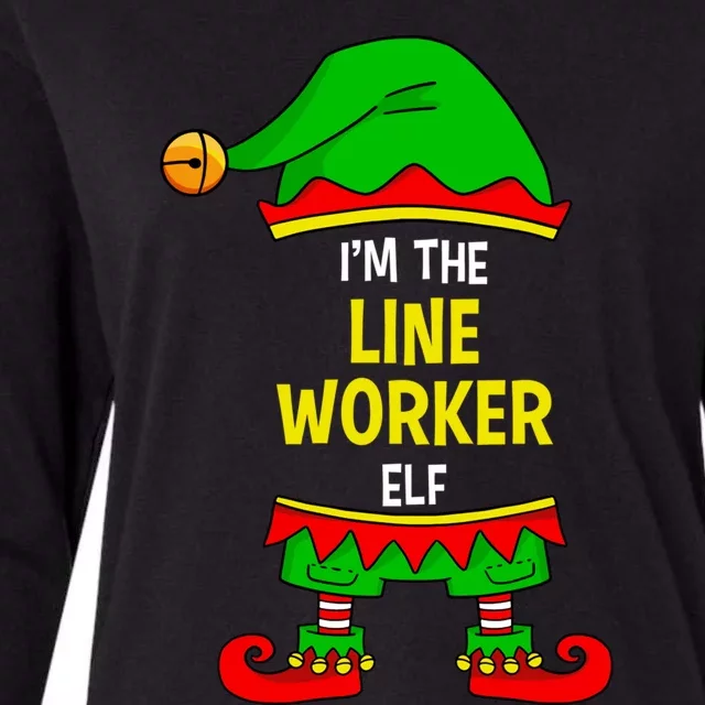 The Line Worker Elf Matching Family Christmas Gift Womens Cotton Relaxed Long Sleeve T-Shirt