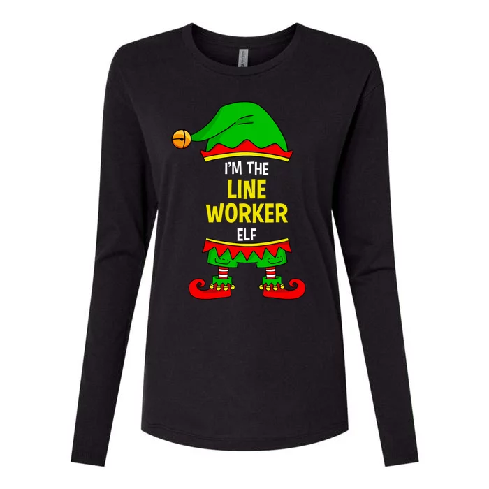 The Line Worker Elf Matching Family Christmas Gift Womens Cotton Relaxed Long Sleeve T-Shirt