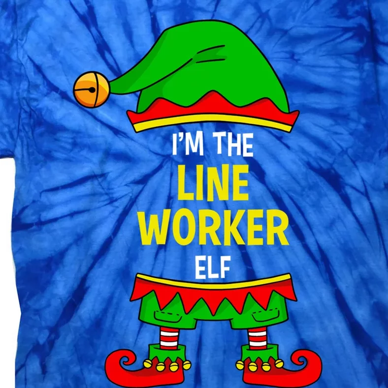 The Line Worker Elf Matching Family Christmas Gift Tie-Dye T-Shirt