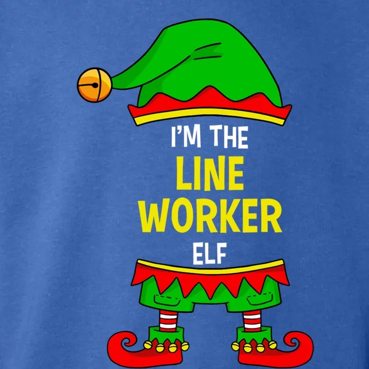 The Line Worker Elf Matching Family Christmas Gift Toddler Hoodie