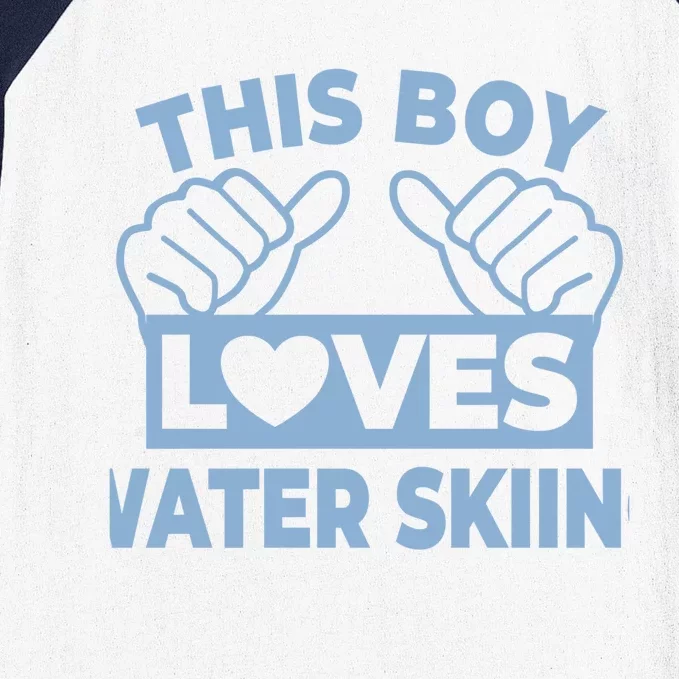 This Loves Water Skiing Water Skiing Water Skier Funny Gift Baseball Sleeve Shirt