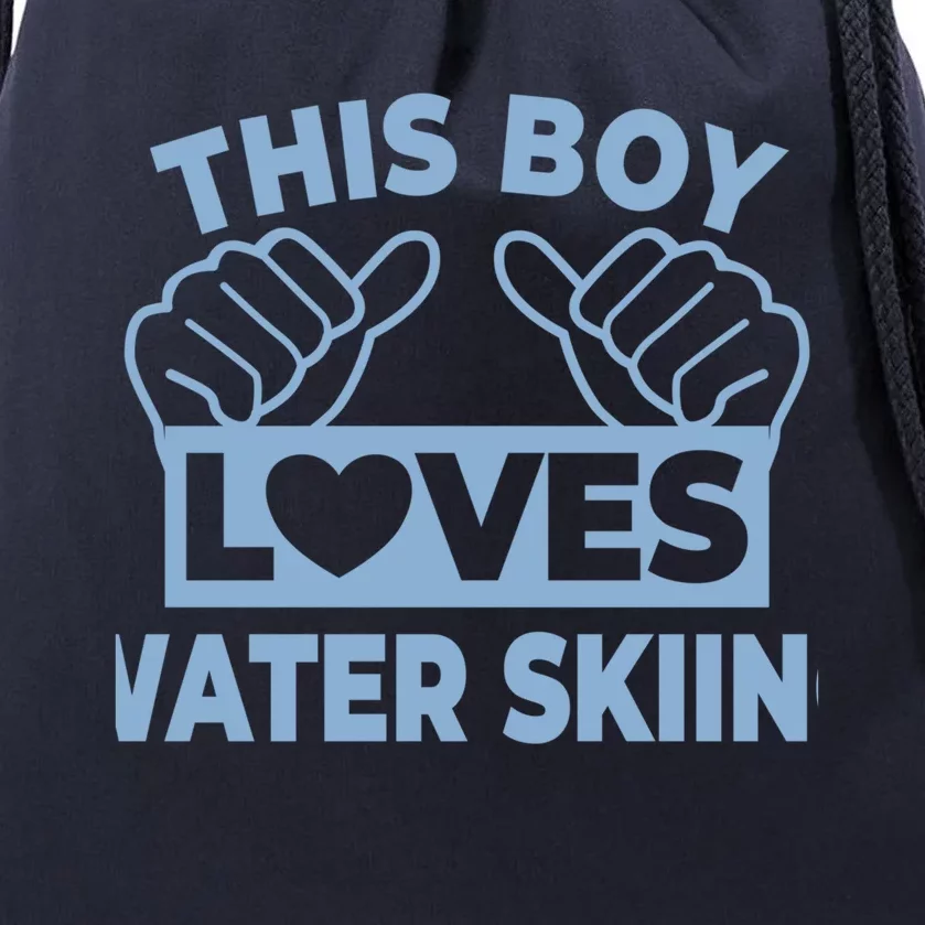 This Loves Water Skiing Water Skiing Water Skier Gift Drawstring Bag