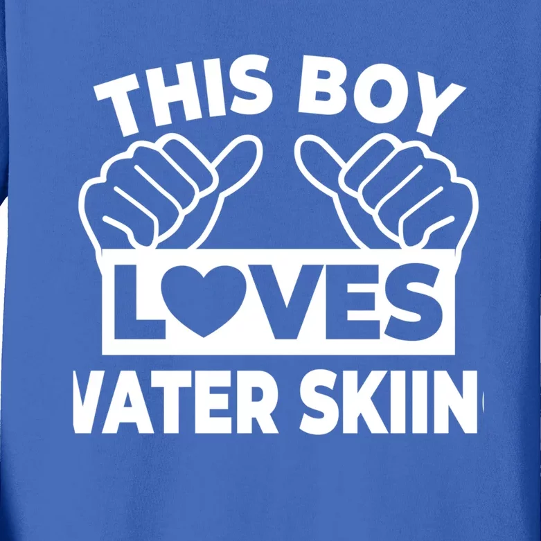 This Loves Water Skiing Water Skiing Water Skier Gift Kids Long Sleeve Shirt