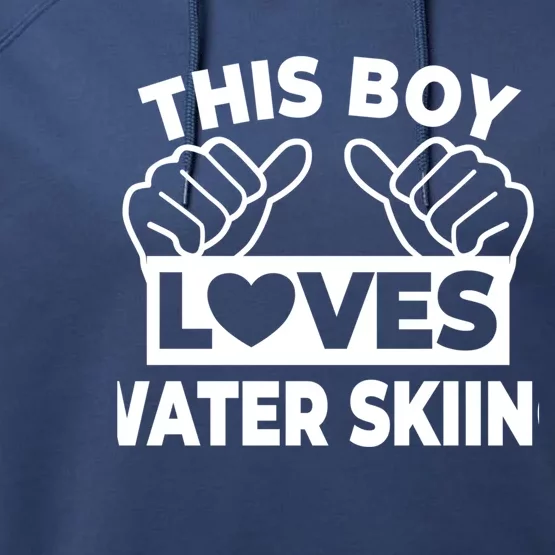 This Loves Water Skiing Water Skiing Water Skier Gift Performance Fleece Hoodie