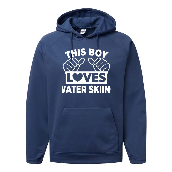 This Loves Water Skiing Water Skiing Water Skier Gift Performance Fleece Hoodie