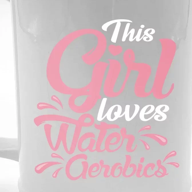 This Loves Water Aerobics Design Water Aerobics Meaningful Gift Front & Back Beer Stein