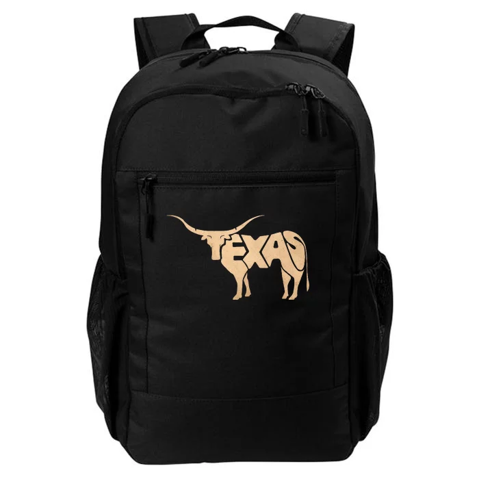 Texas Longhorn Word Art Cool Animal Daily Commute Backpack