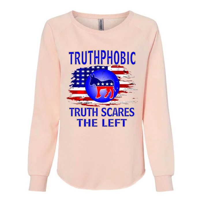 Truthphobic Left Wing Democrats Womens California Wash Sweatshirt