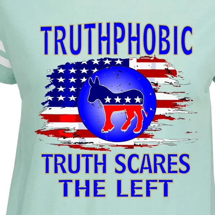 Truthphobic Left Wing Democrats Enza Ladies Jersey Football T-Shirt