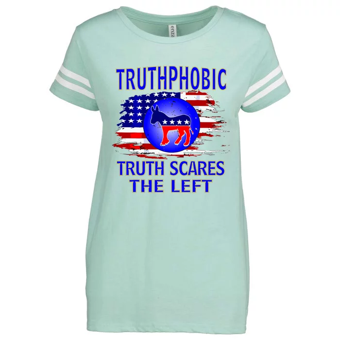 Truthphobic Left Wing Democrats Enza Ladies Jersey Football T-Shirt